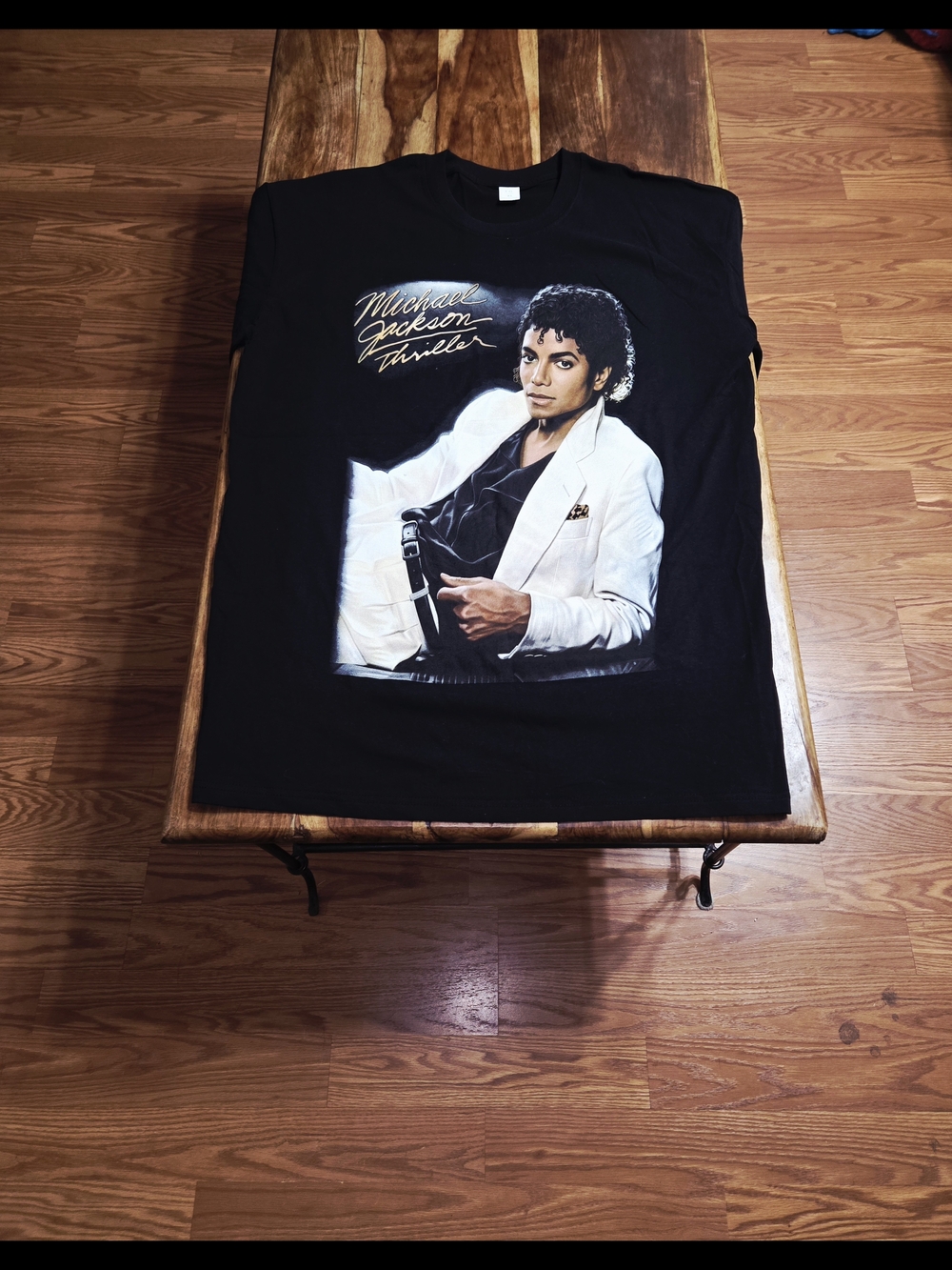 Michael Jackson Men's Thriller Album Cover Graphic Tee